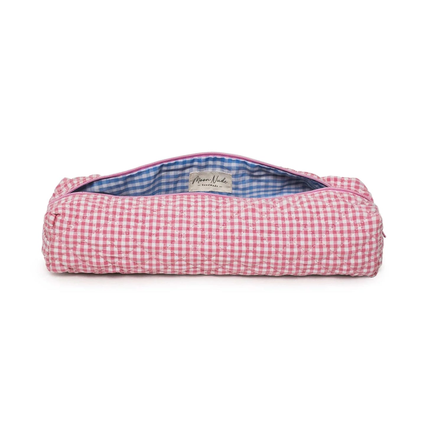 Pink Gingham Hair Tool Bag