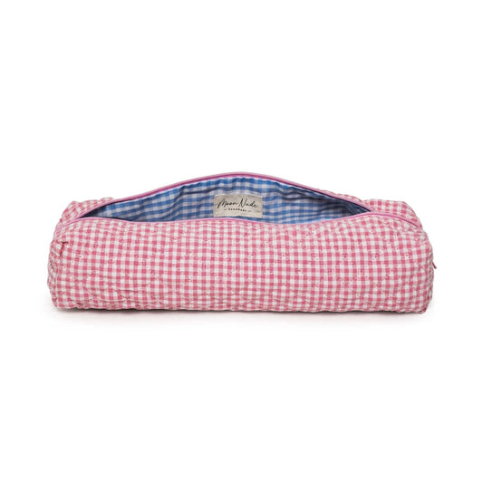 Pink Gingham Hair Tool Bag