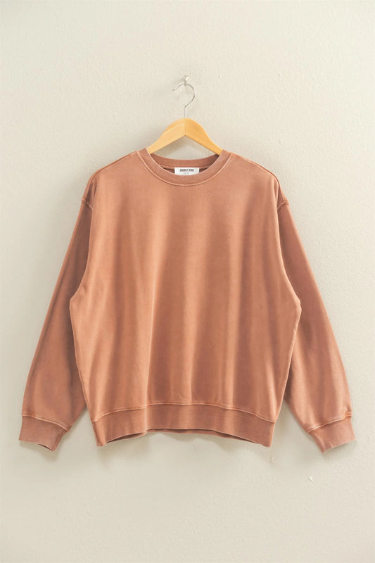 Chestnut Mineral Washed Crew