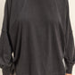 Black Washed Oversized Top