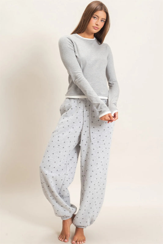 Star Print Joggers