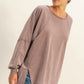Chestnut Washed Oversized Top