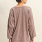 Chestnut Washed Oversized Top