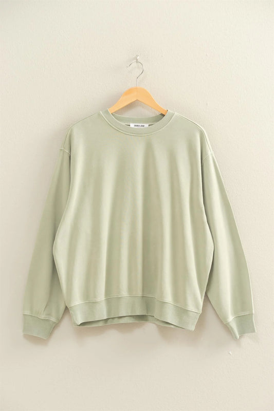 Sage Mineral Washed Crew