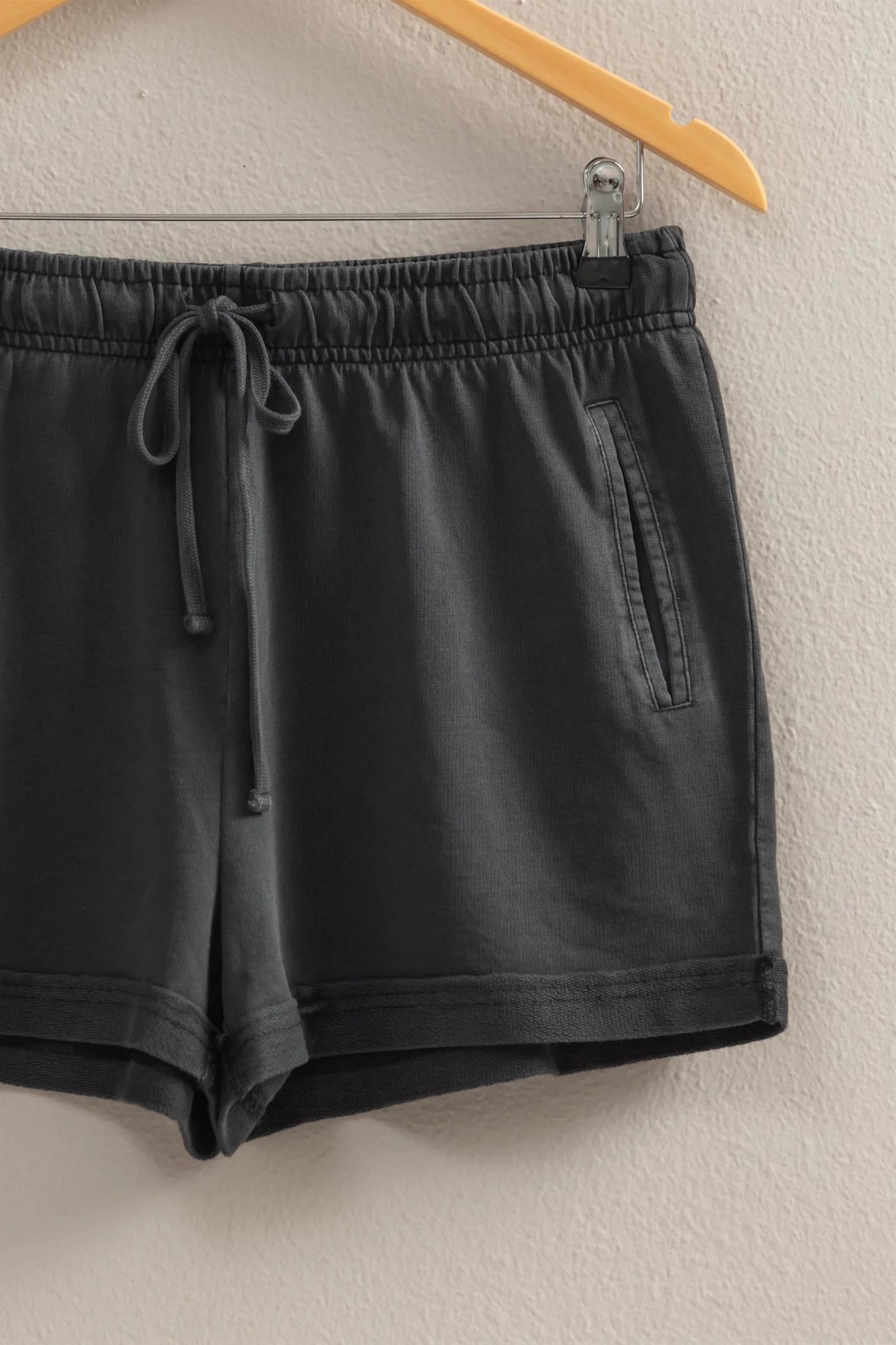 High Waisted Washed Shorts