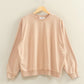 Taupe Mineral Washed Crew