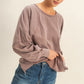 Chestnut Washed Oversized Top