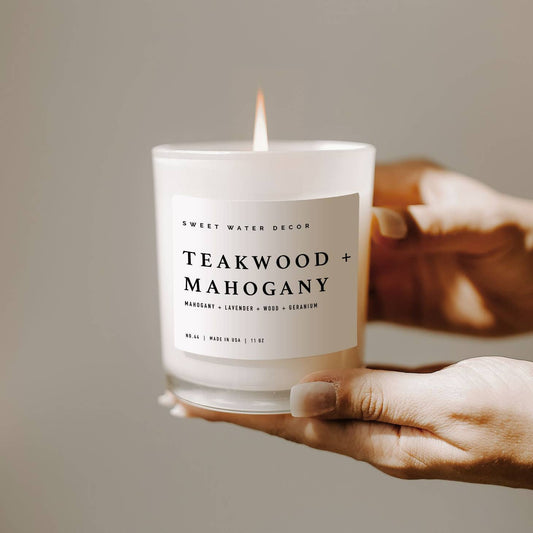 Teakwood & Mahogany Soy Candle